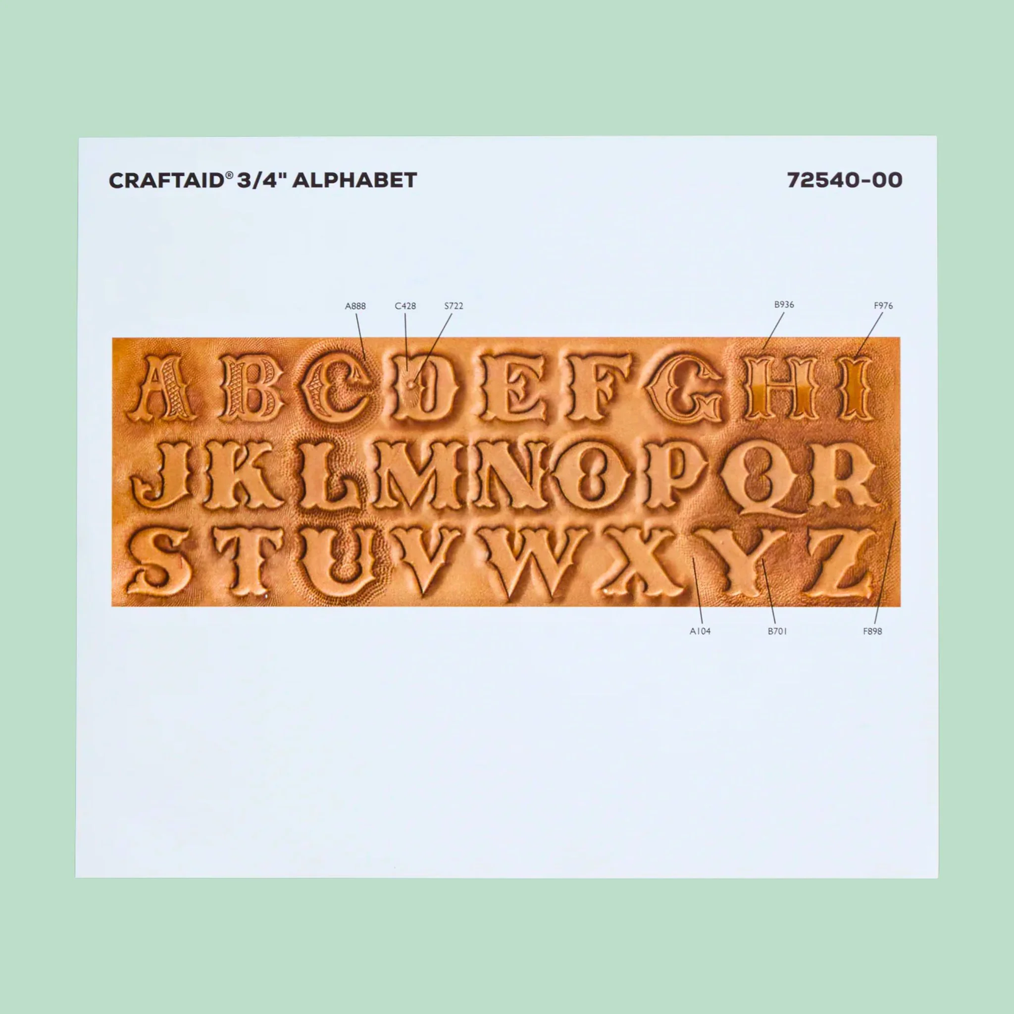 Alphabet Craftaid 19mm (3/4")