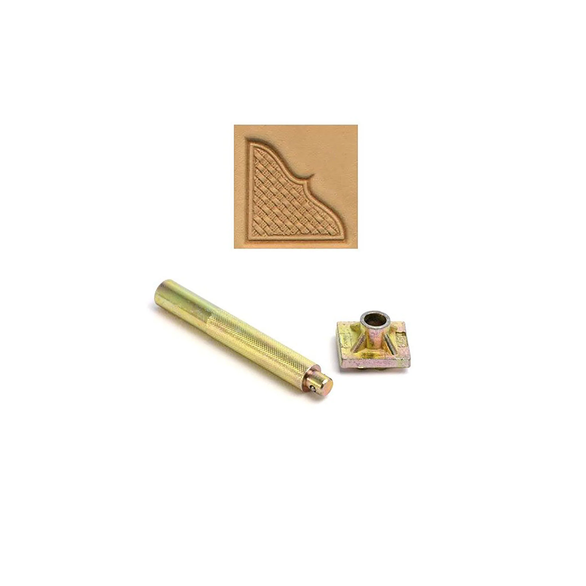 Basketweave Corner 3D Embossing Stamp - Image 2