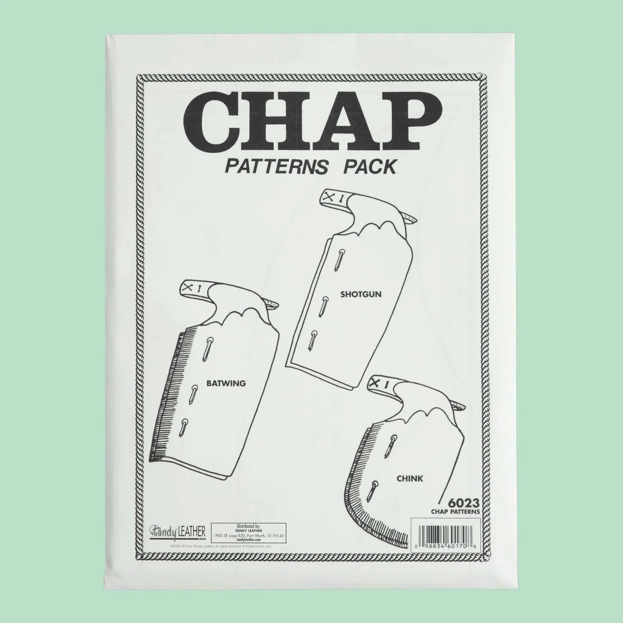 Cowboy Chaps Paper Pattern