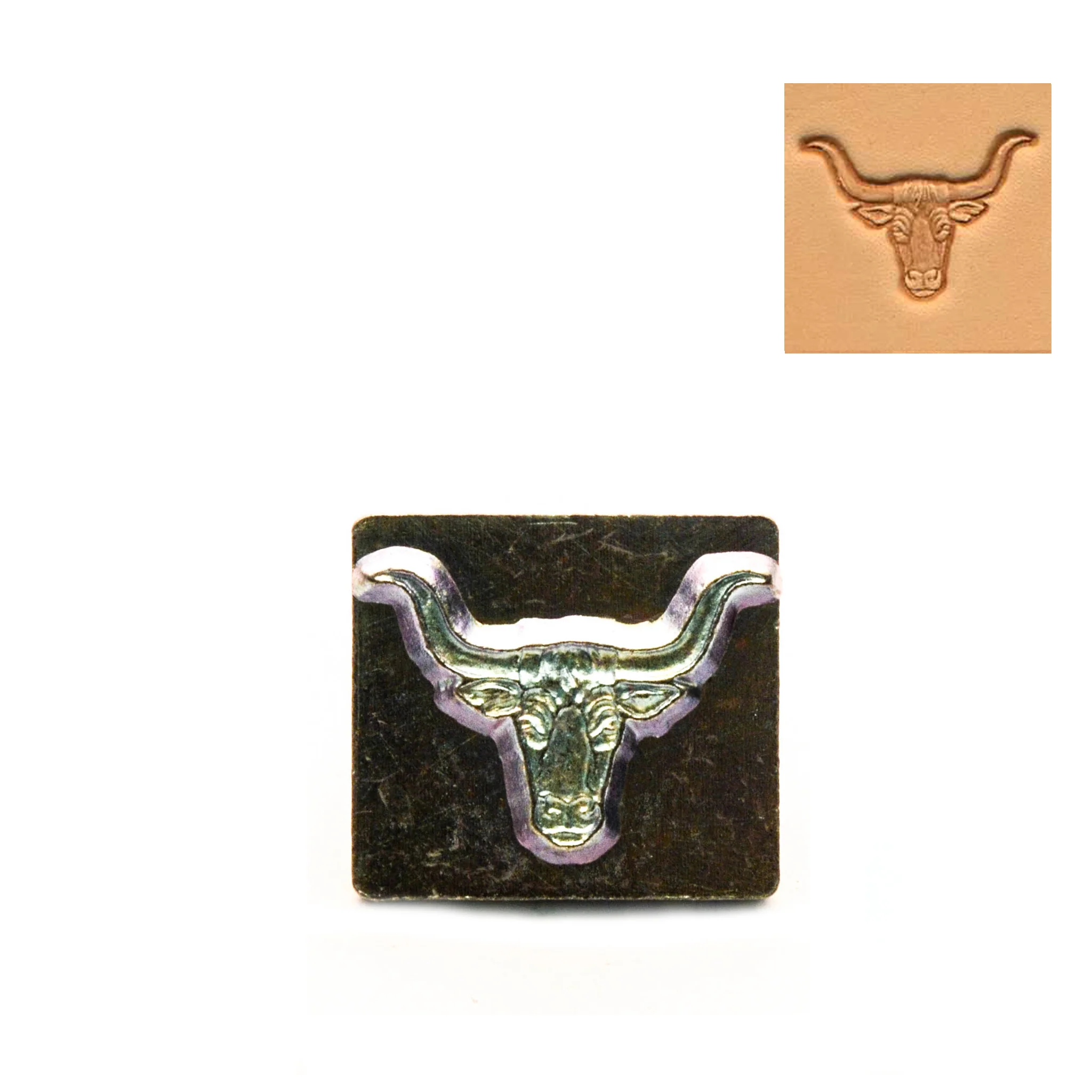 Longhorn Head 3D Embossing Stamp