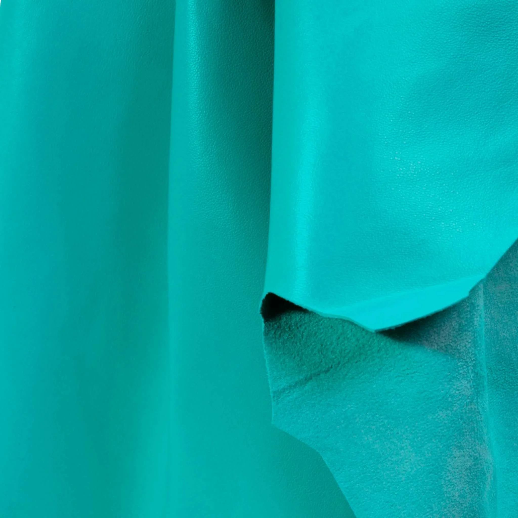 Turquoise Blue Lamb Clothing Leather
