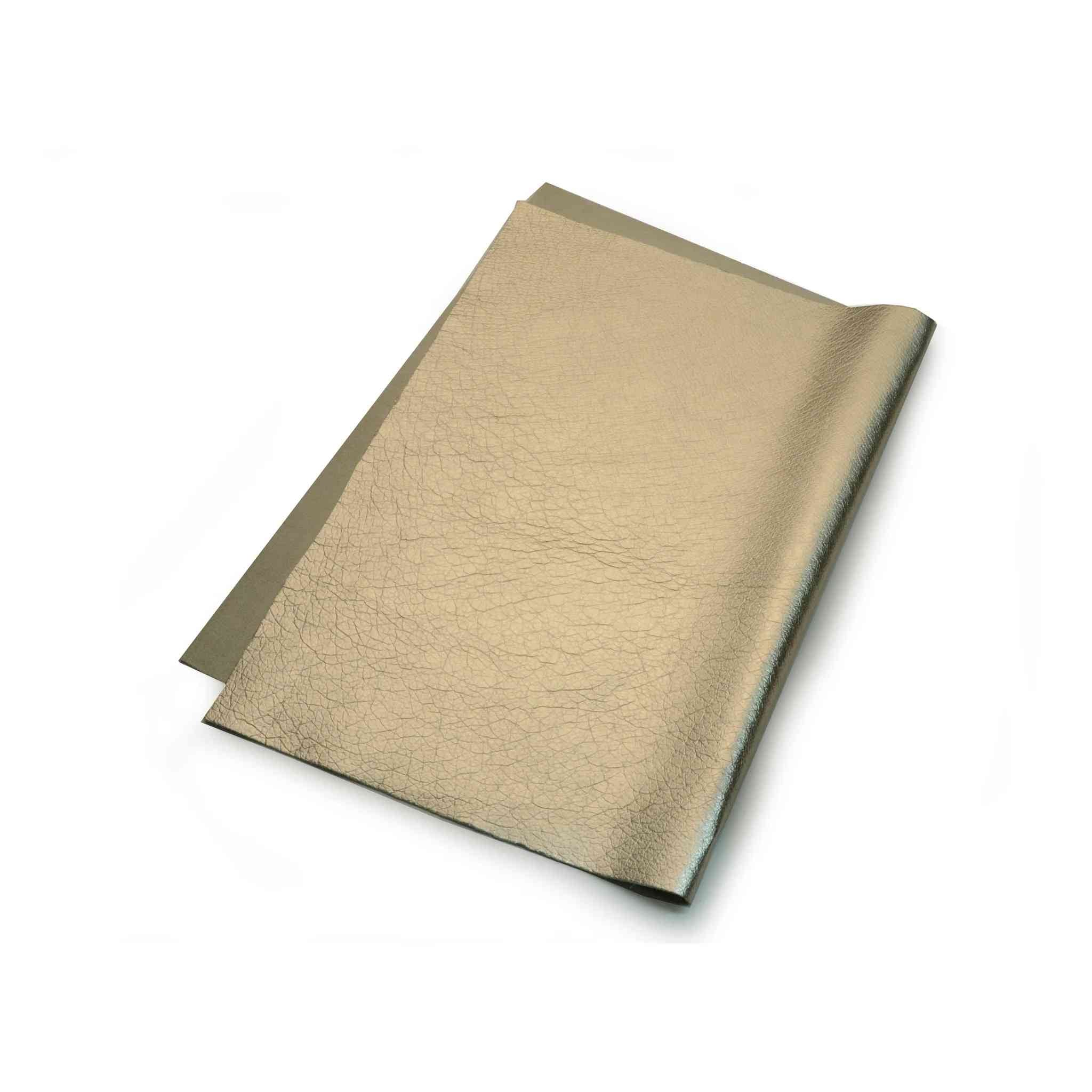 White Gold Metallic Foil Leather - Image 3